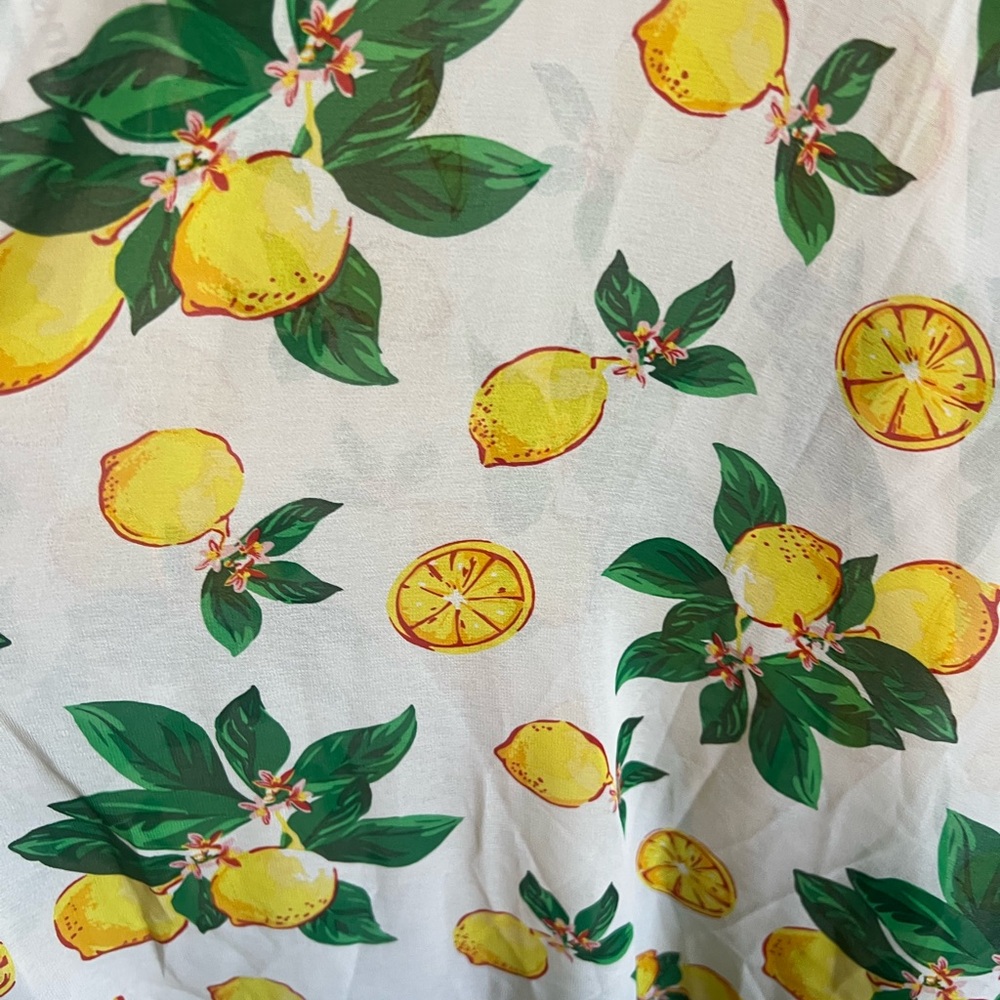 Kathy Ireland Floral Lemon fruit citrus print tomato girl size xl - Picture 5 of 5